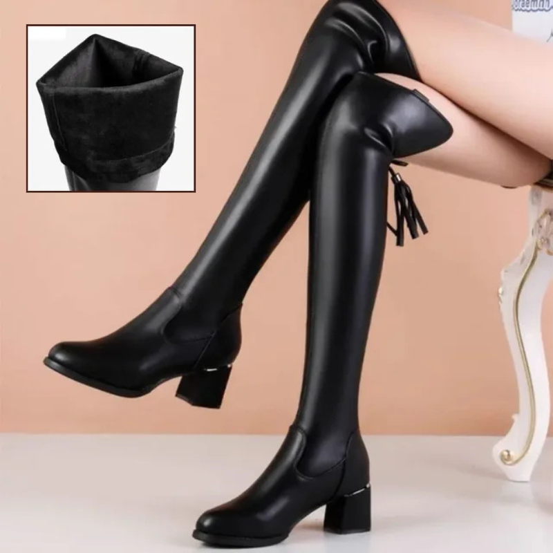 Botte en Cuir à Haute Tige - Elegance