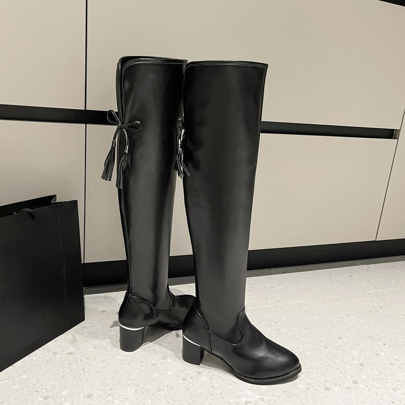 Botte en Cuir à Haute Tige - Elegance