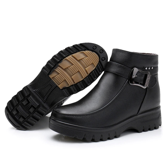 Bottines Fourrées en Cuir Cold Winter