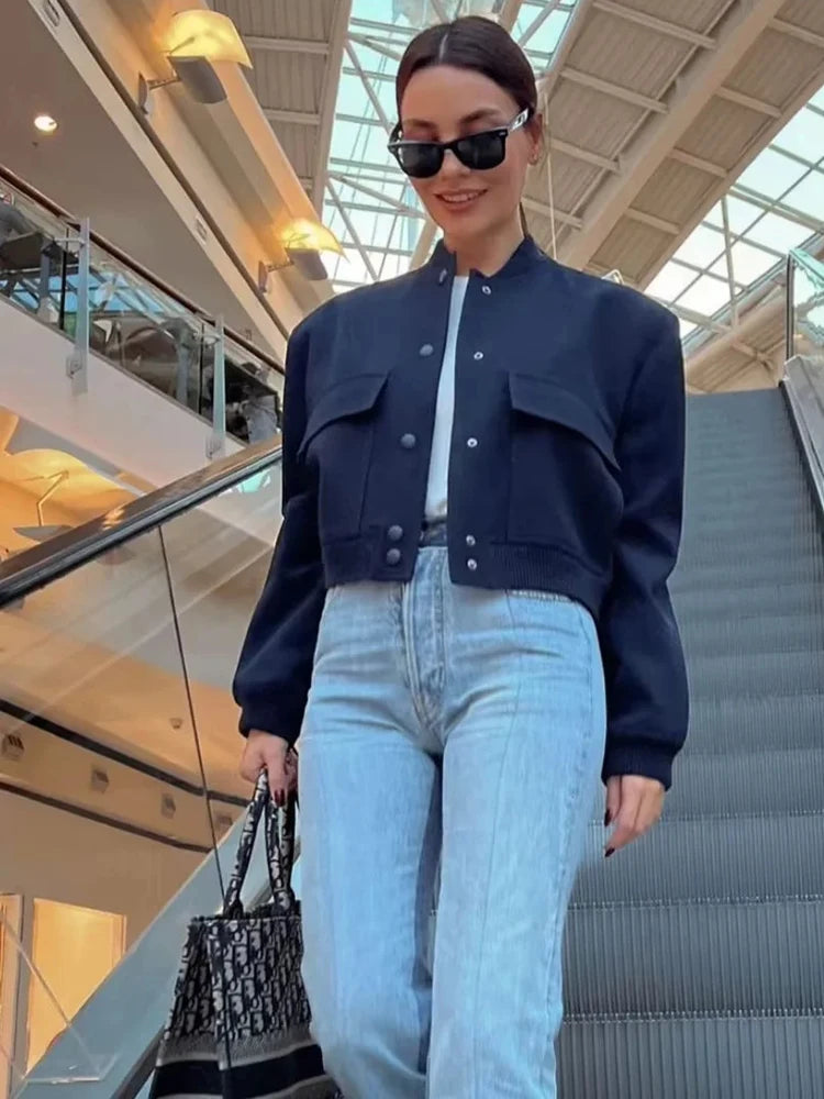 Madam - Veste Femme Courte avec Boutons