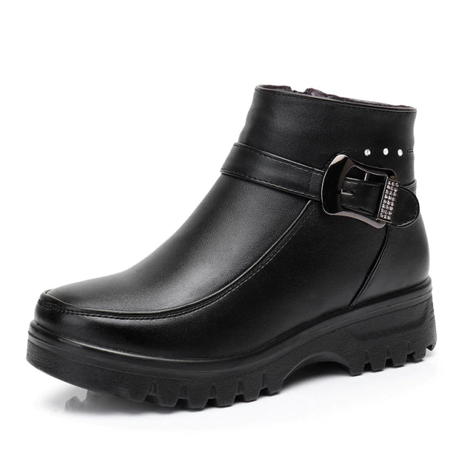 Bottines Fourrées en Cuir Cold Winter