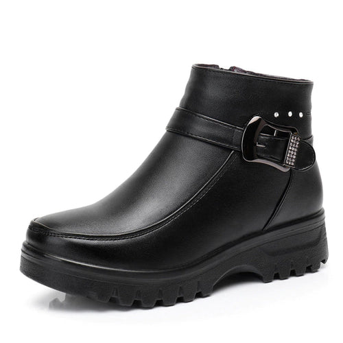 Bottines Fourrées en Cuir Cold Winter